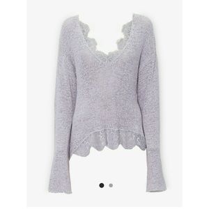 Forever 21 Ribbed Lace-Trim Sweater! NWOT!